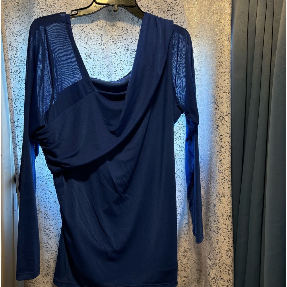 This blouse is in great condition. vibrant blue Xpress. Blouse